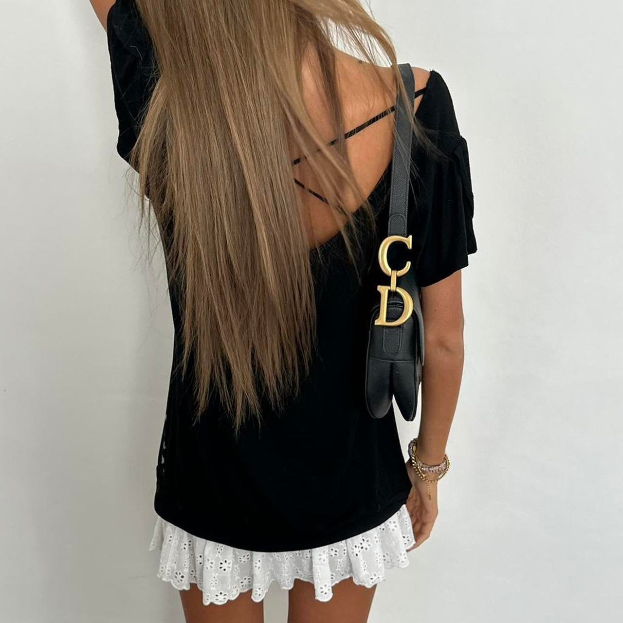 Vintage 2000’s black star graphic top