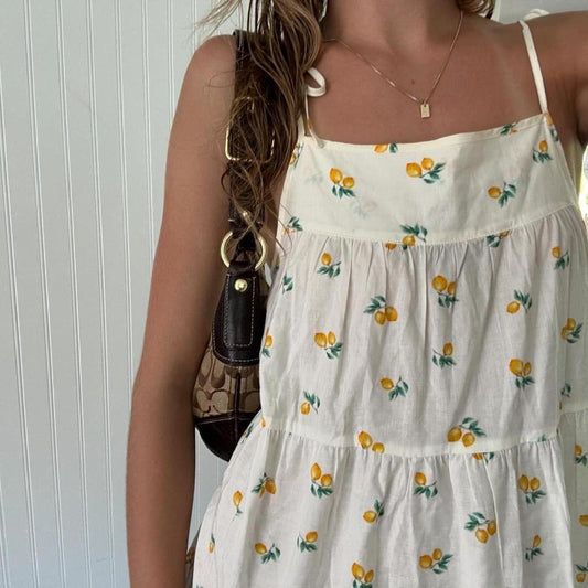 Vintage 90’s rare Victoria’s Secret lemon print dress