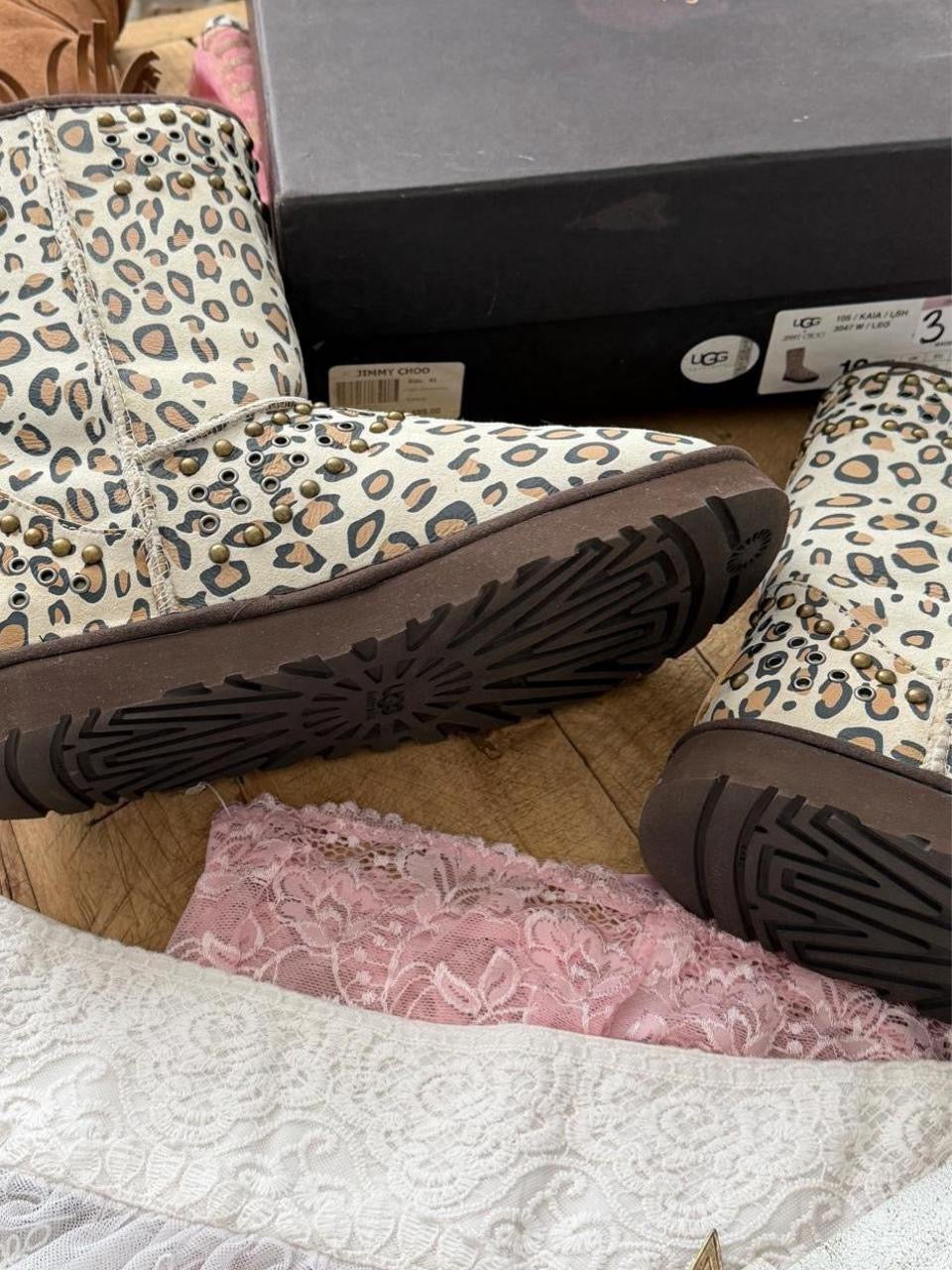 Vintage 2010 Jimmy Choo leopard print X Ugg boots