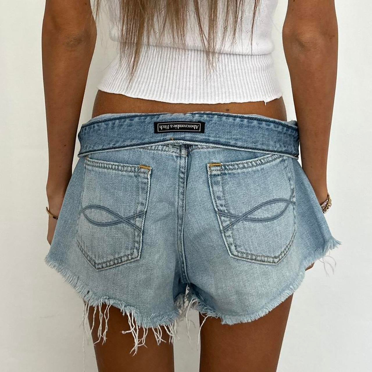 Vintage Abercrombie & Fitch distressed denim shorts