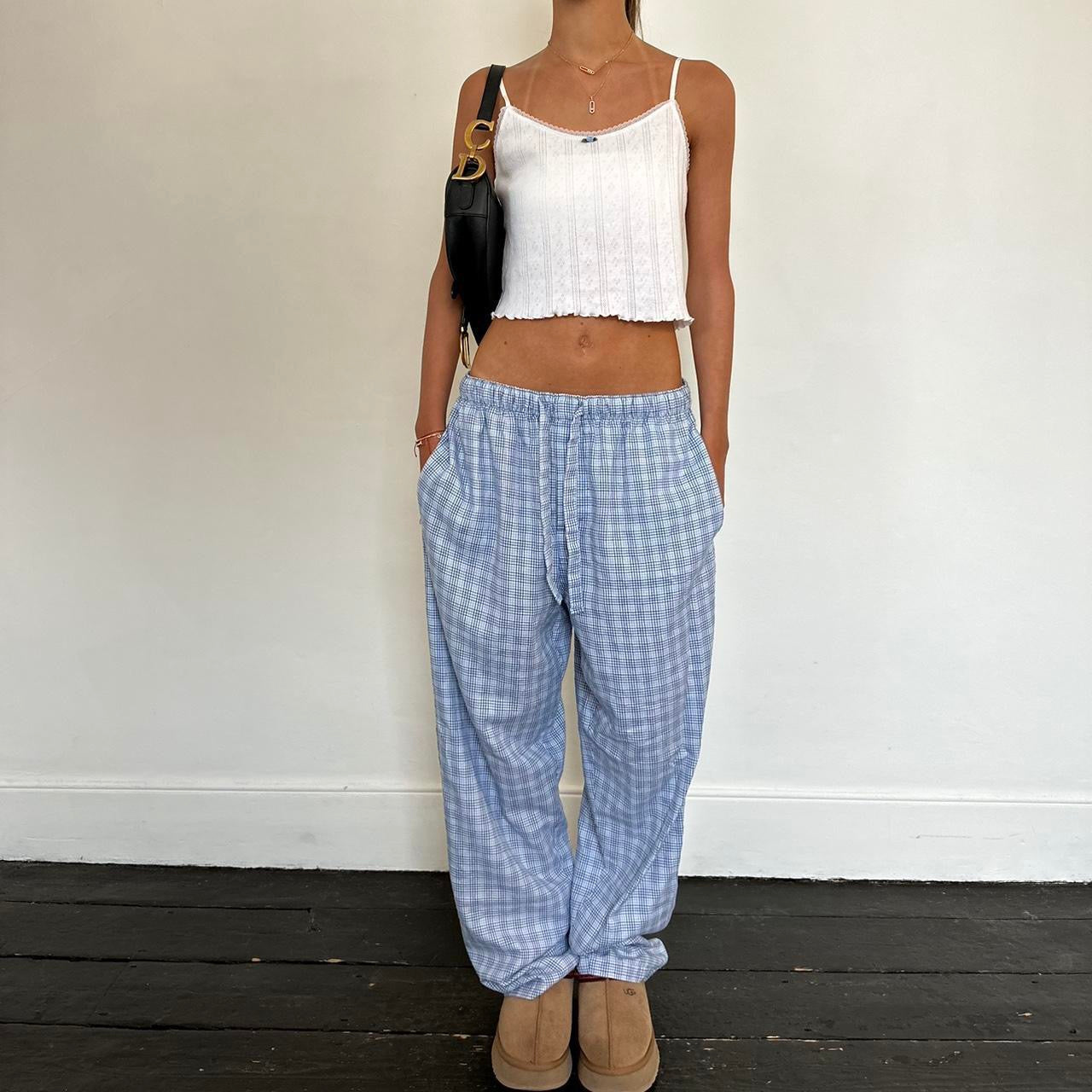 Vintage blue plaid pants 🩵