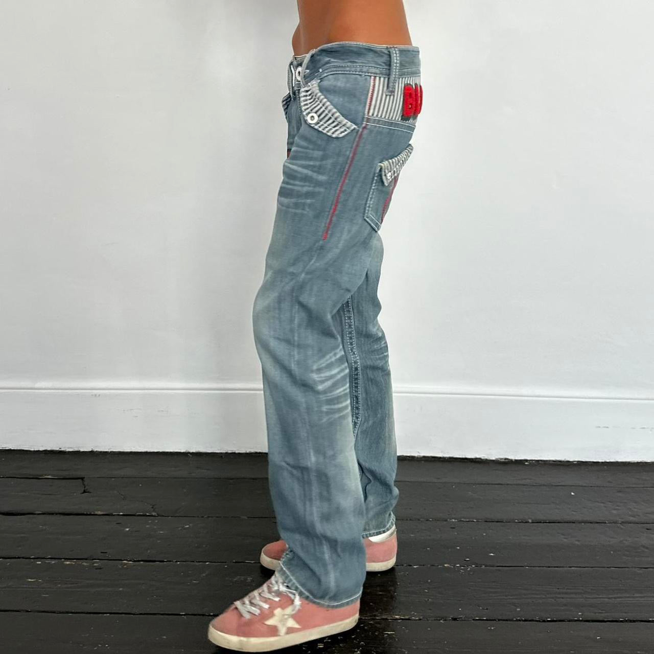 Vintage 2000’s ‘I love surf’ low rise jeans