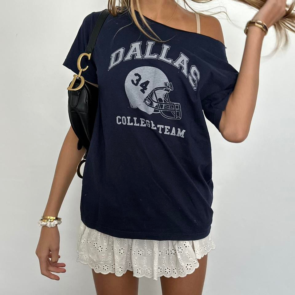 Vintage 90’s Dallas college team off the shoulder tee