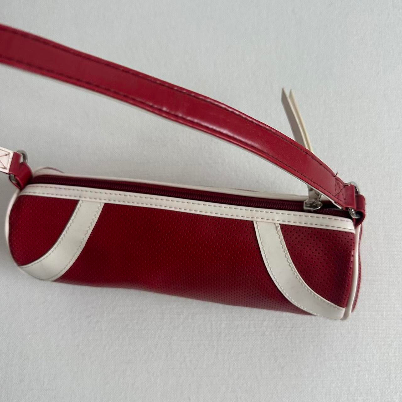 Vintage red and white 90’s bag