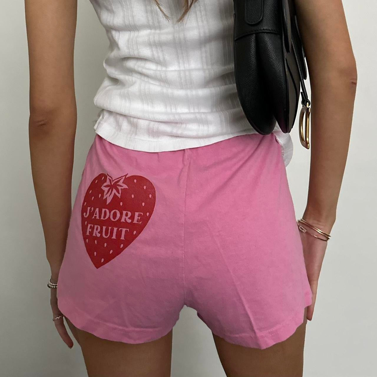 Vintage J’adore fruit pink shorts 🍓