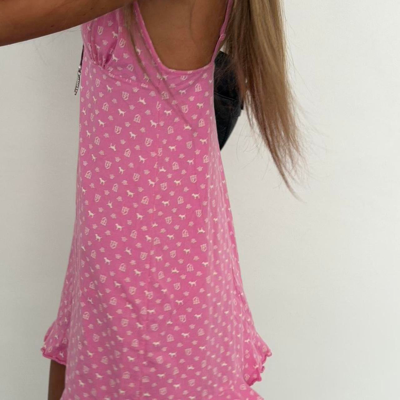 Vintage 00s Victoria’s Secret pink dog mini dress