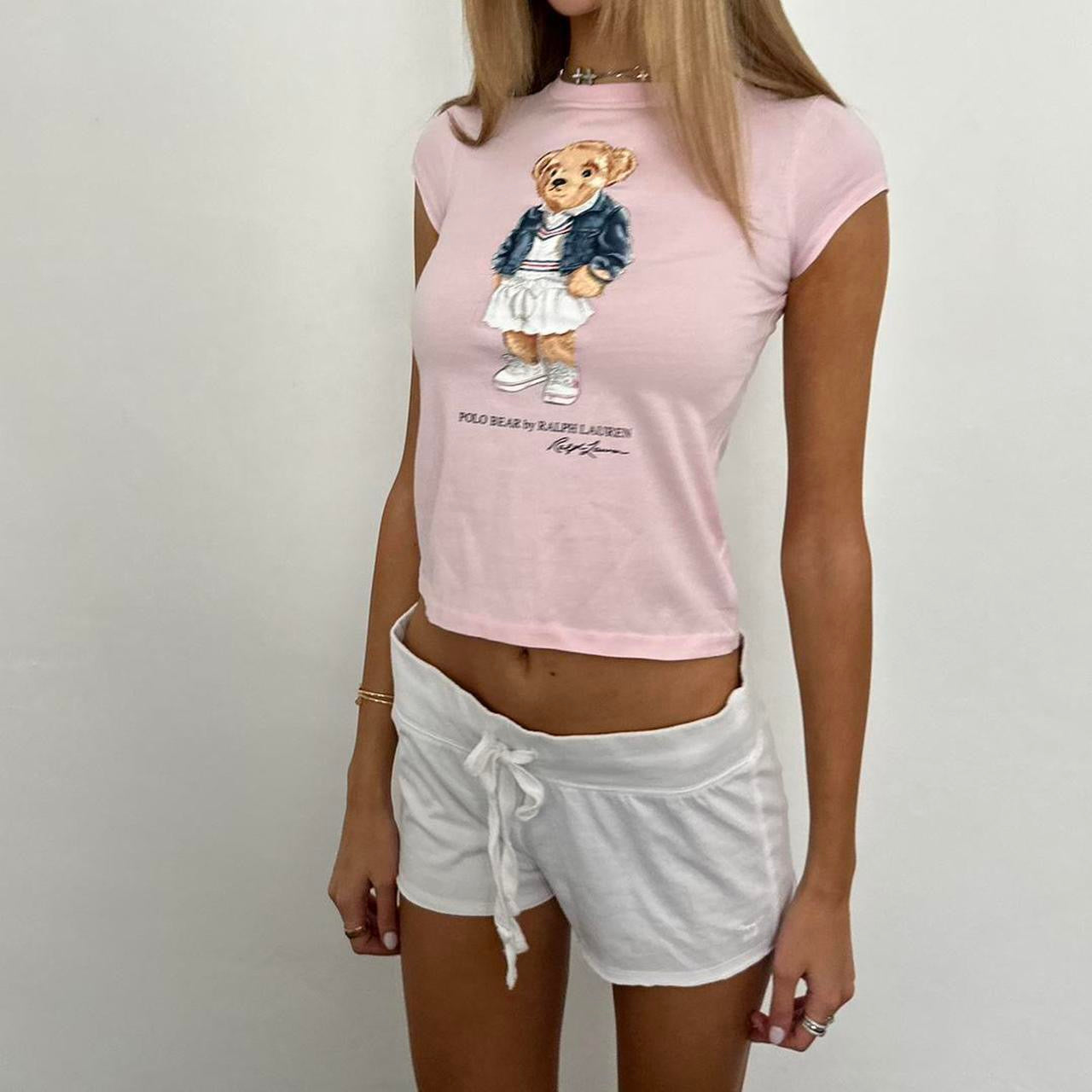 Vintage pink Ralph Lauren bear baby tee