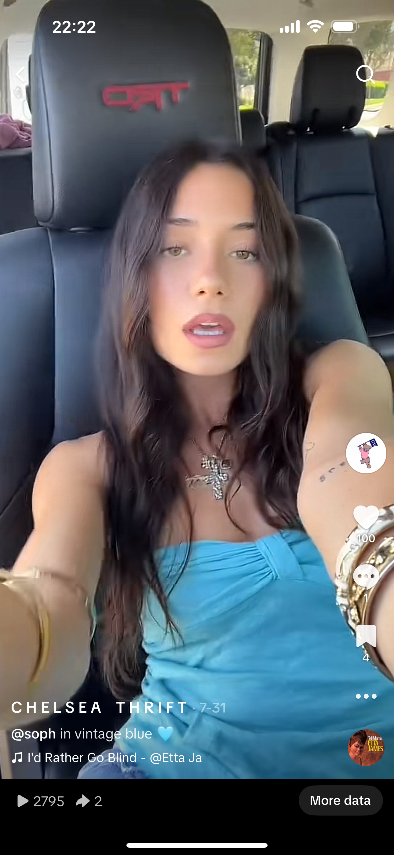 Vintage 2000’s blue strapless top