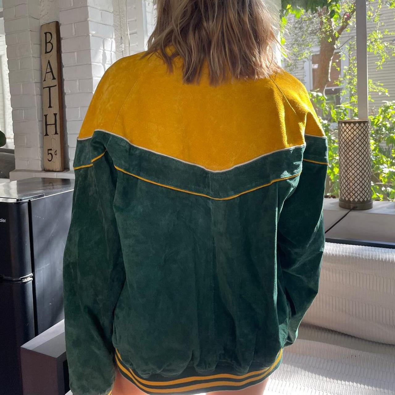 Vintage 90s rare Brazil leather jacket