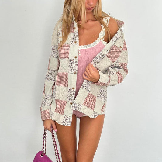 Vintage J.Crew floral patchwork shirt