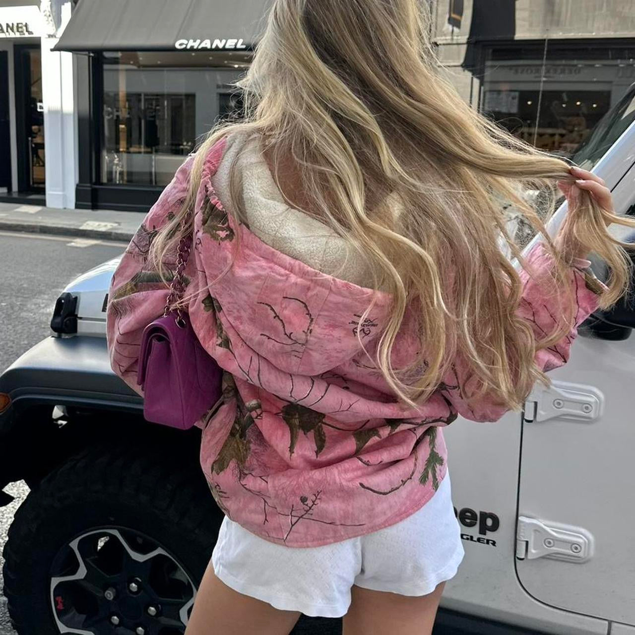 Vintage 90’s pink camouflage workwear jacket