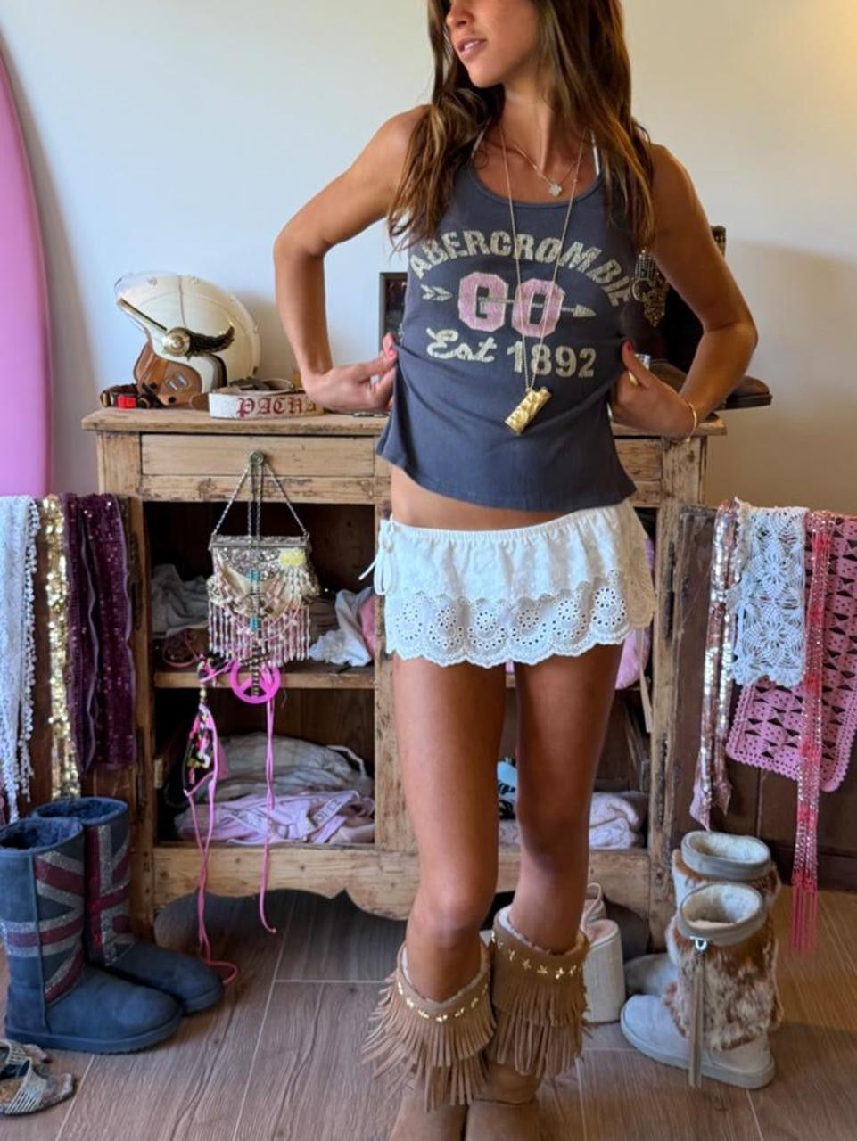 Vintage 90s Abercrombie & Fitch graphic tank top