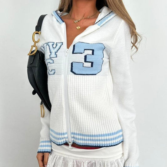 Vintage 2000’s blue NYC zip up sweater