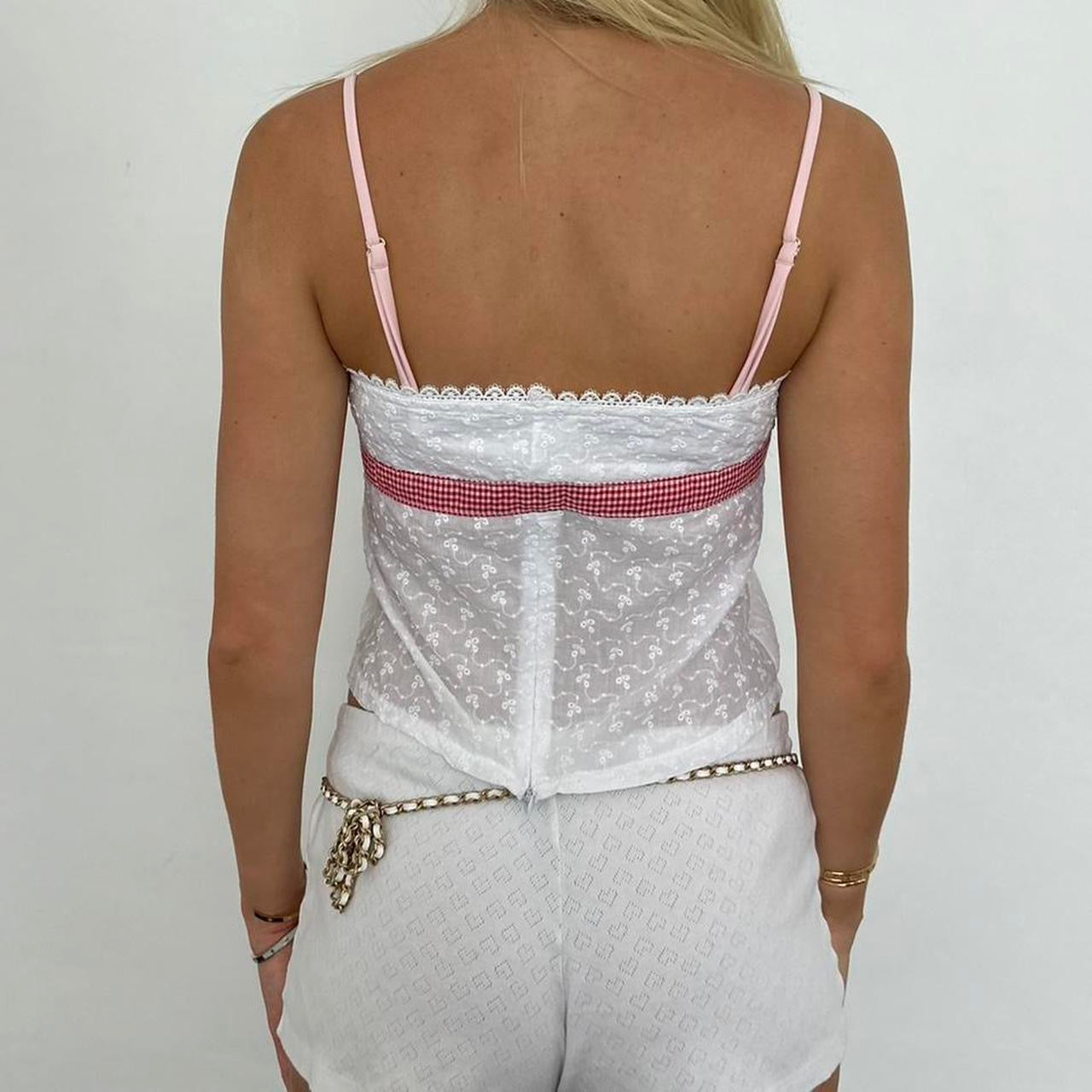 Vintage broderie white strapless top