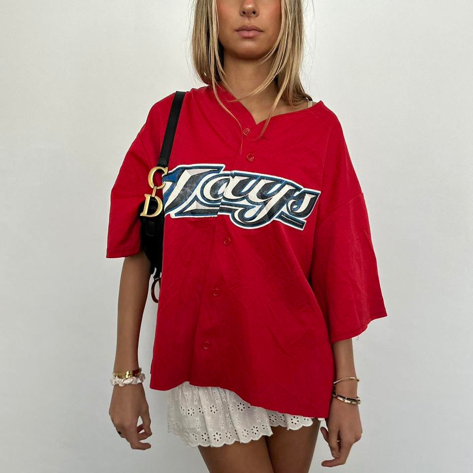 Vintage 90's Jay's red baseball jersey – Chelsea Thrift