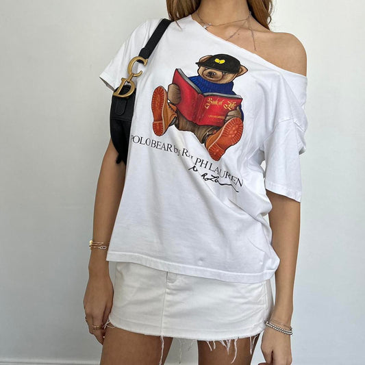 Vintage Ralph Lauren teddy bear off the shoulder T-shirt