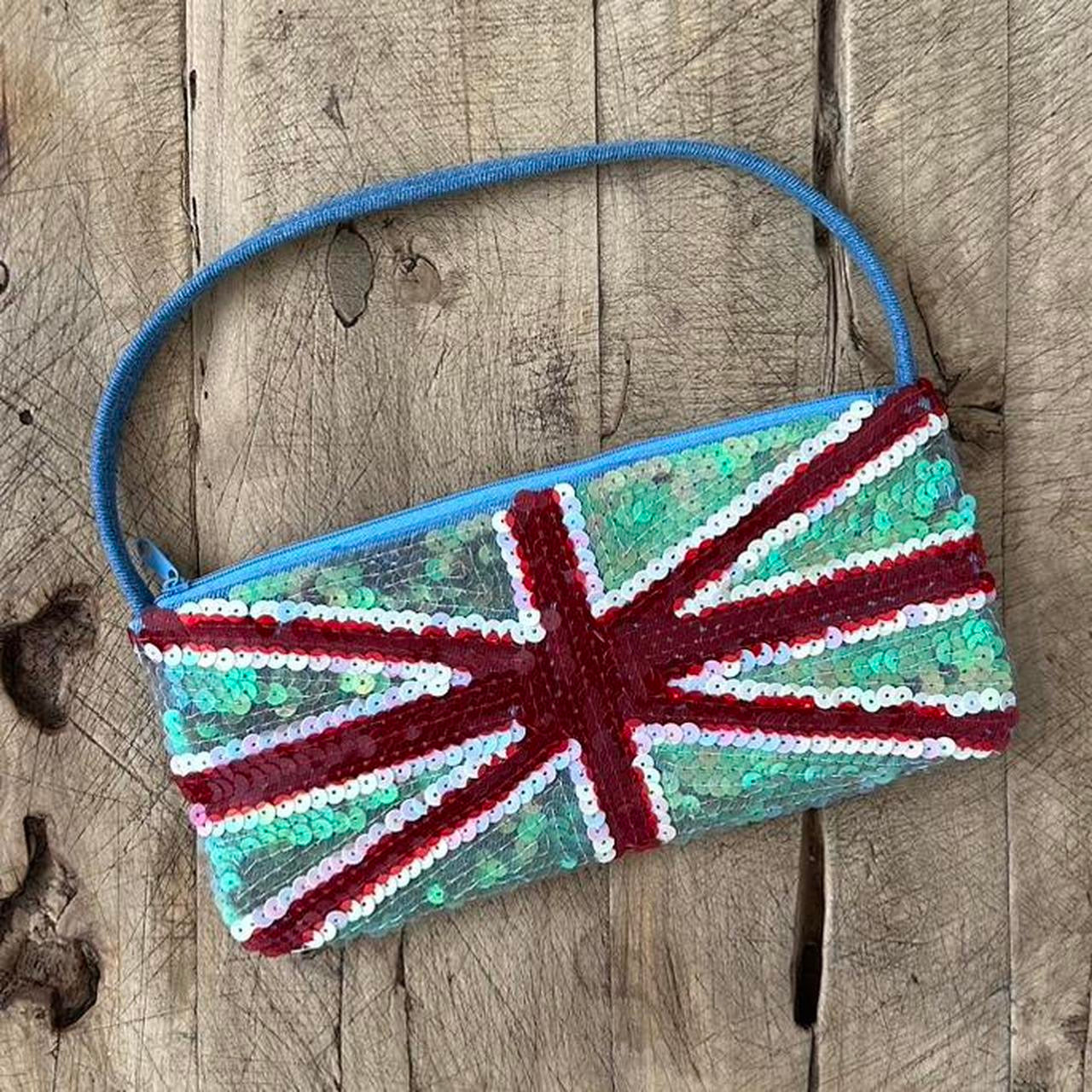 Vintage 00’s Union Jack sequin embellished mini purse