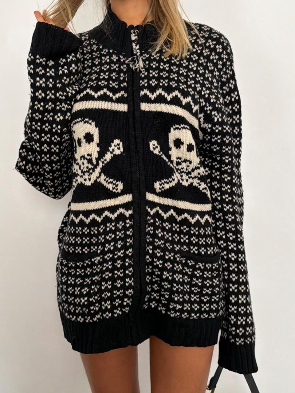 Vintage 00’s knit zip up cardigan jacket