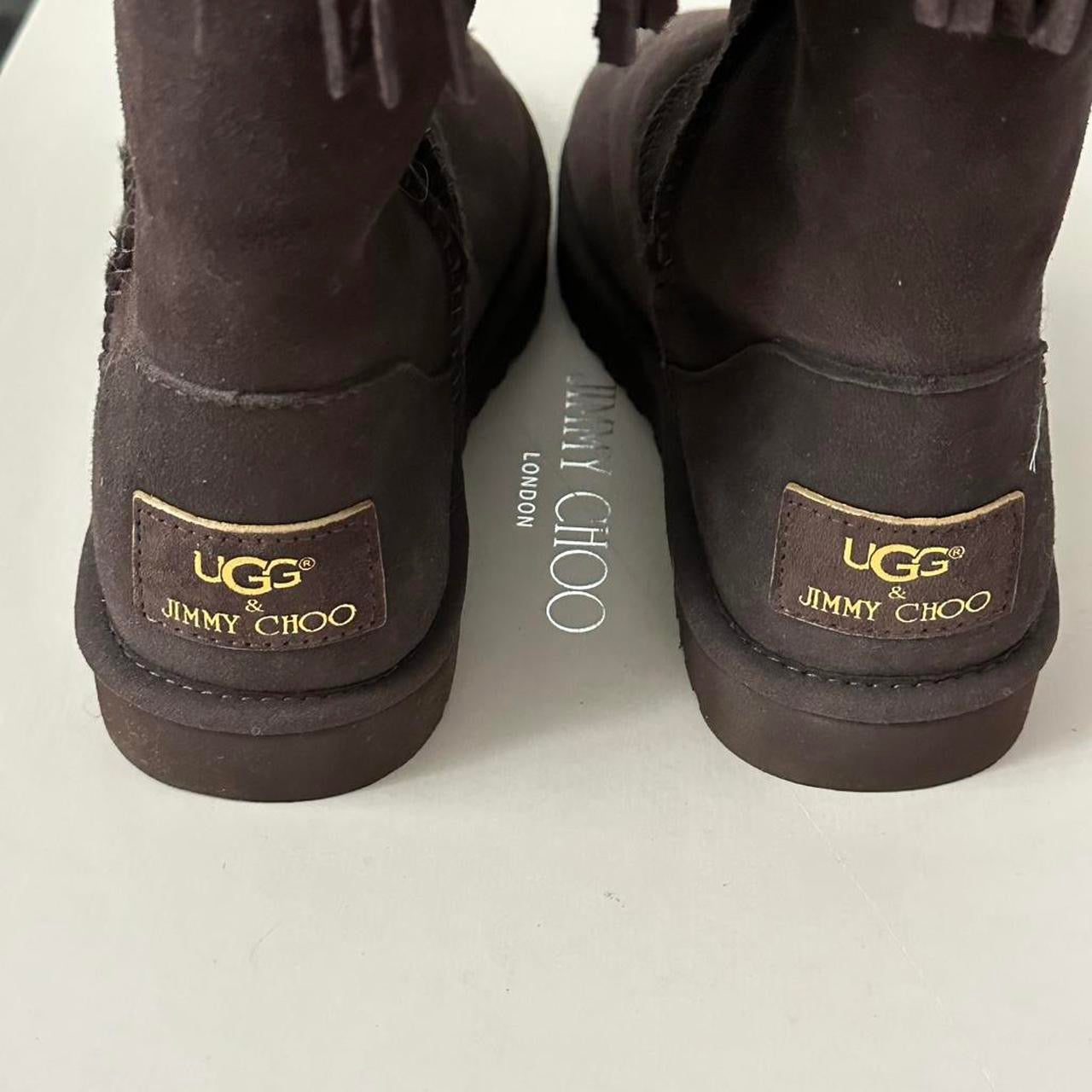 Vintage chocolate brown 2010 Jimmy Choo X Ugg boots