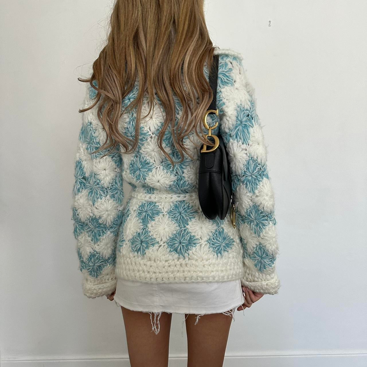 Vintage 2000’s chunky knit crochet cardigan/jacket