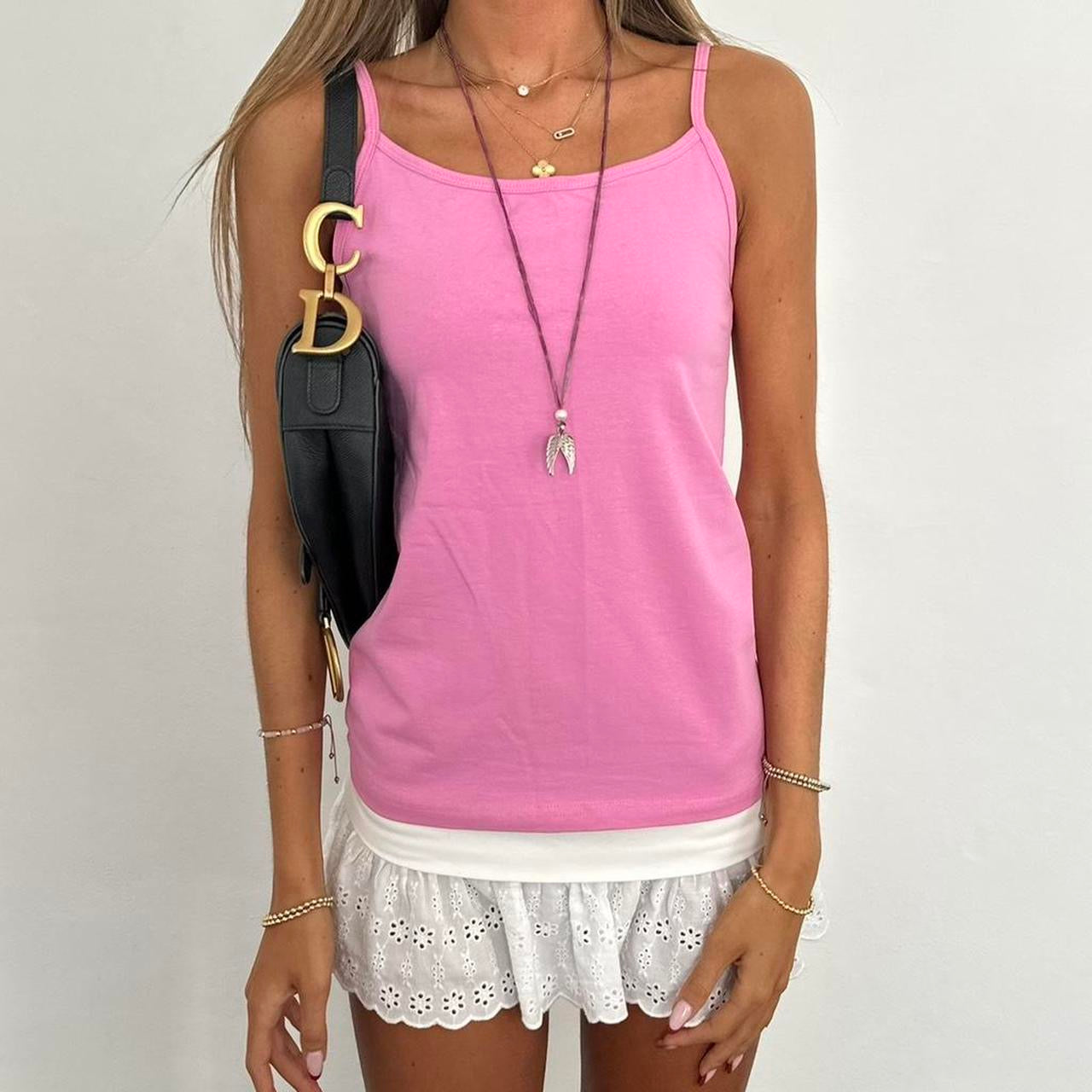 Vintage bubblegum pink cami top