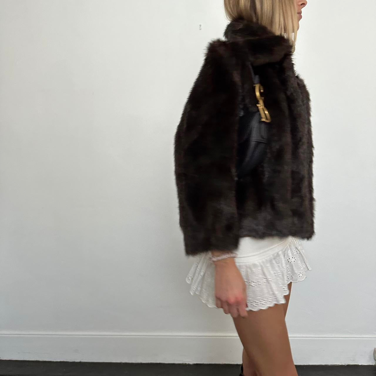 Vintage 2000’s brown faux fur jacket