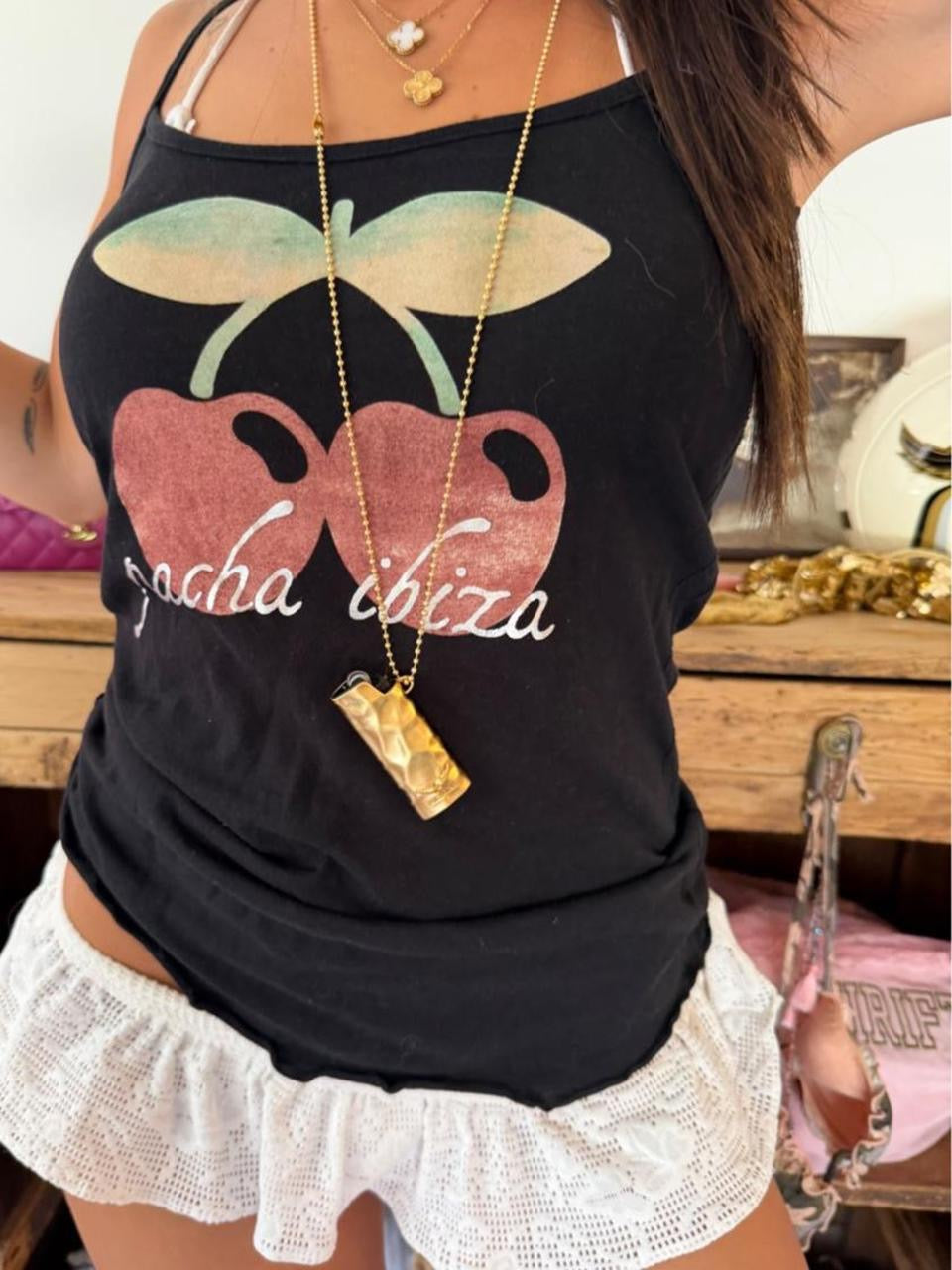 Vintage 00s Pacha Ibiza cherry tank top