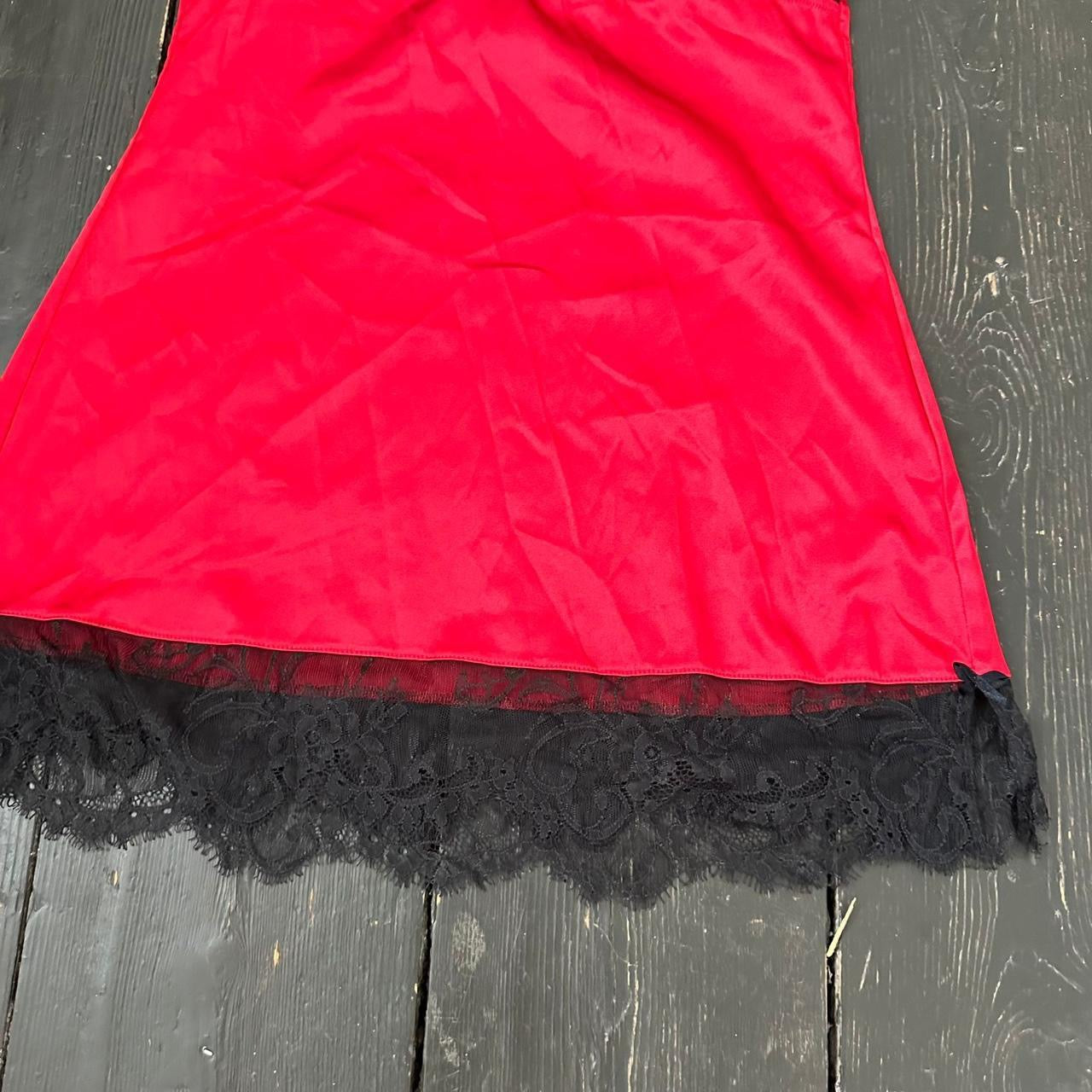 Vintage Victoria’s Secret red babydoll slip dress