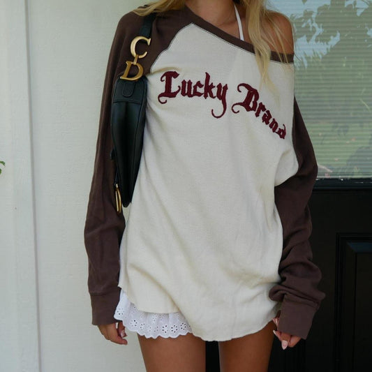 Vintage Lucky Brand graphic long sleeve top