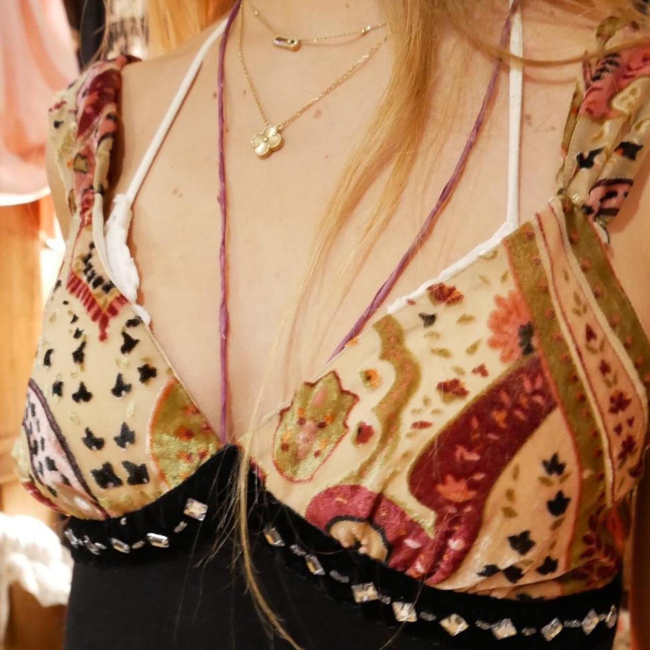 Vintage 90’s micro mini dress beautiful embellished and paisley pattern