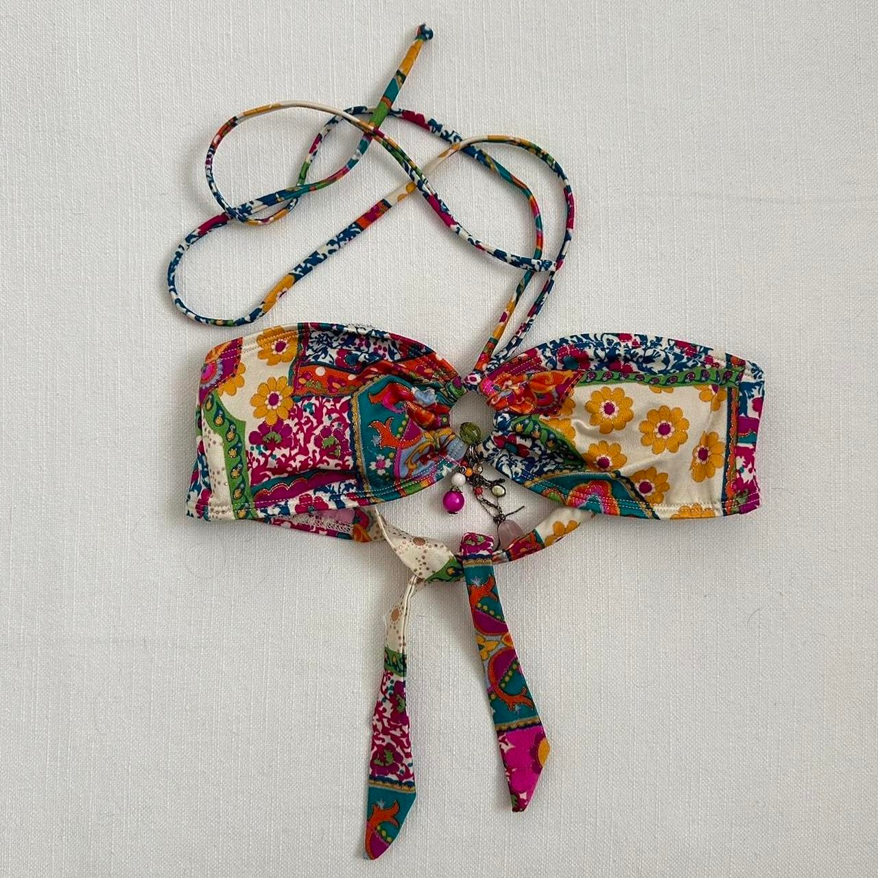 Vintage 90’s floral charm bikini top