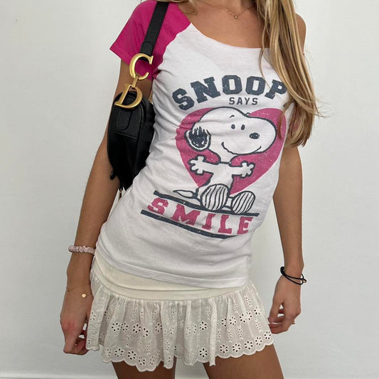 Vintage 90’s snoopy off the shoulder tee 💗