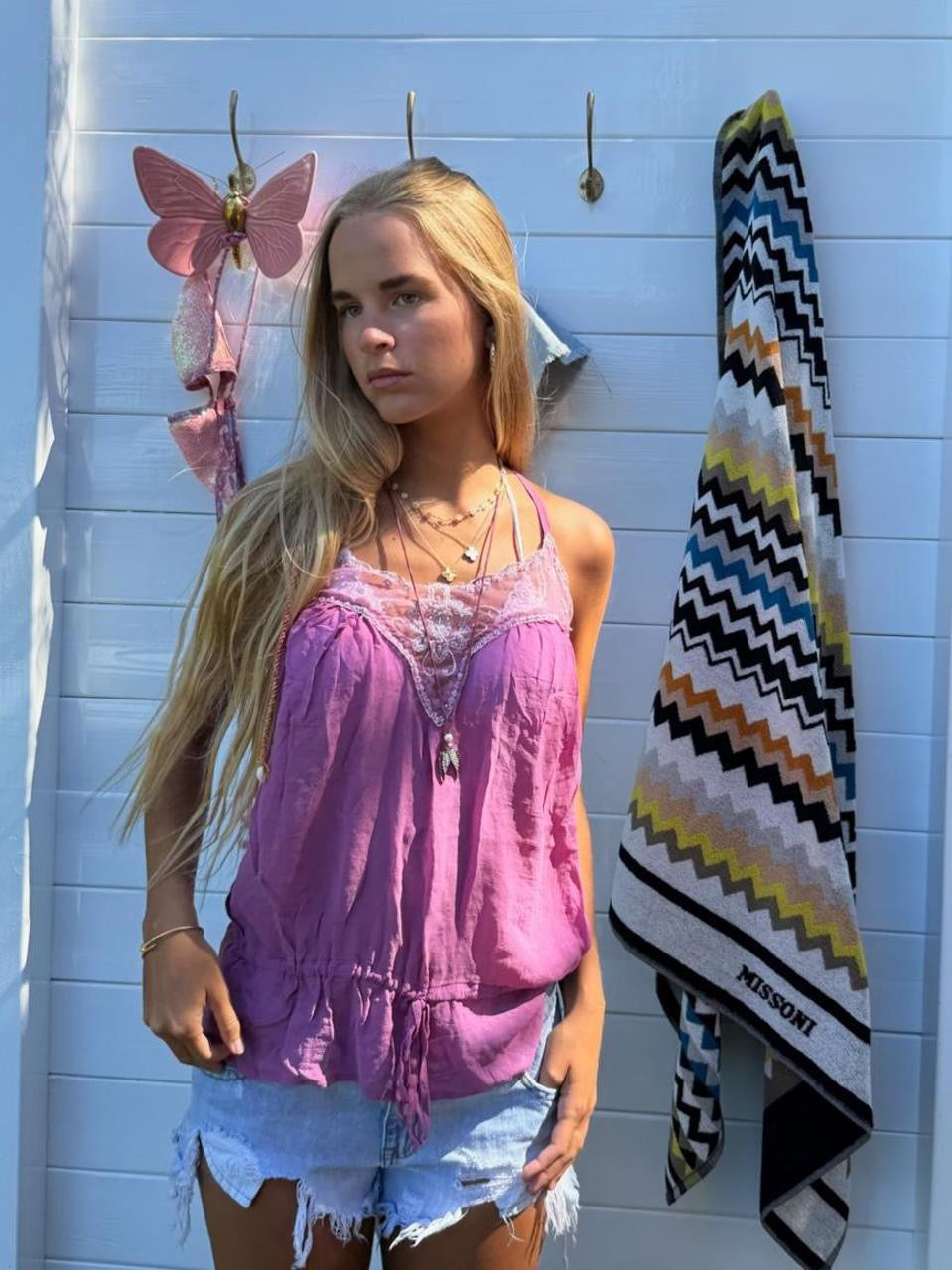 Vintage 00’s pink silky camisole top