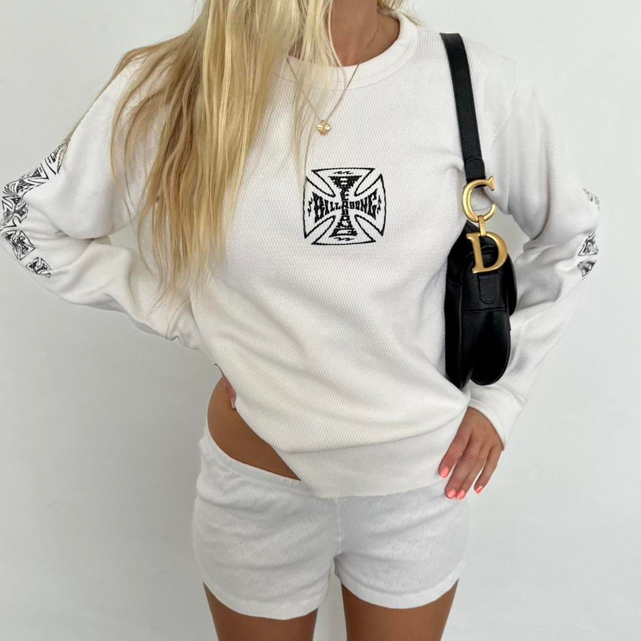 Vintage 90’s Billabong white waffle long sleeve top
