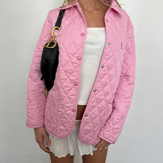 Vintage 2000’s pink Beverly Hills Polo Club quilted jacket