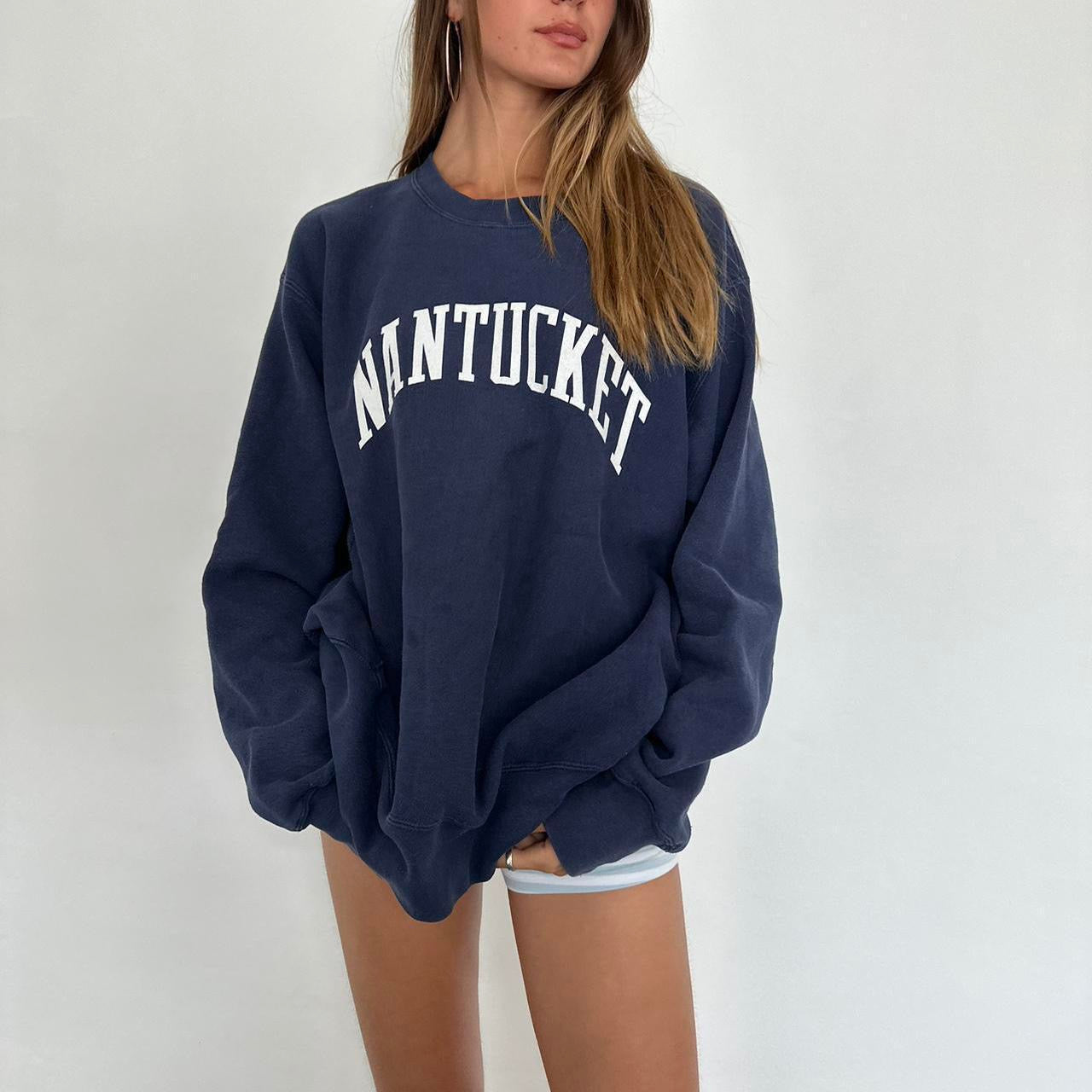 Vintage 90s Nantucket navy sweatshirt