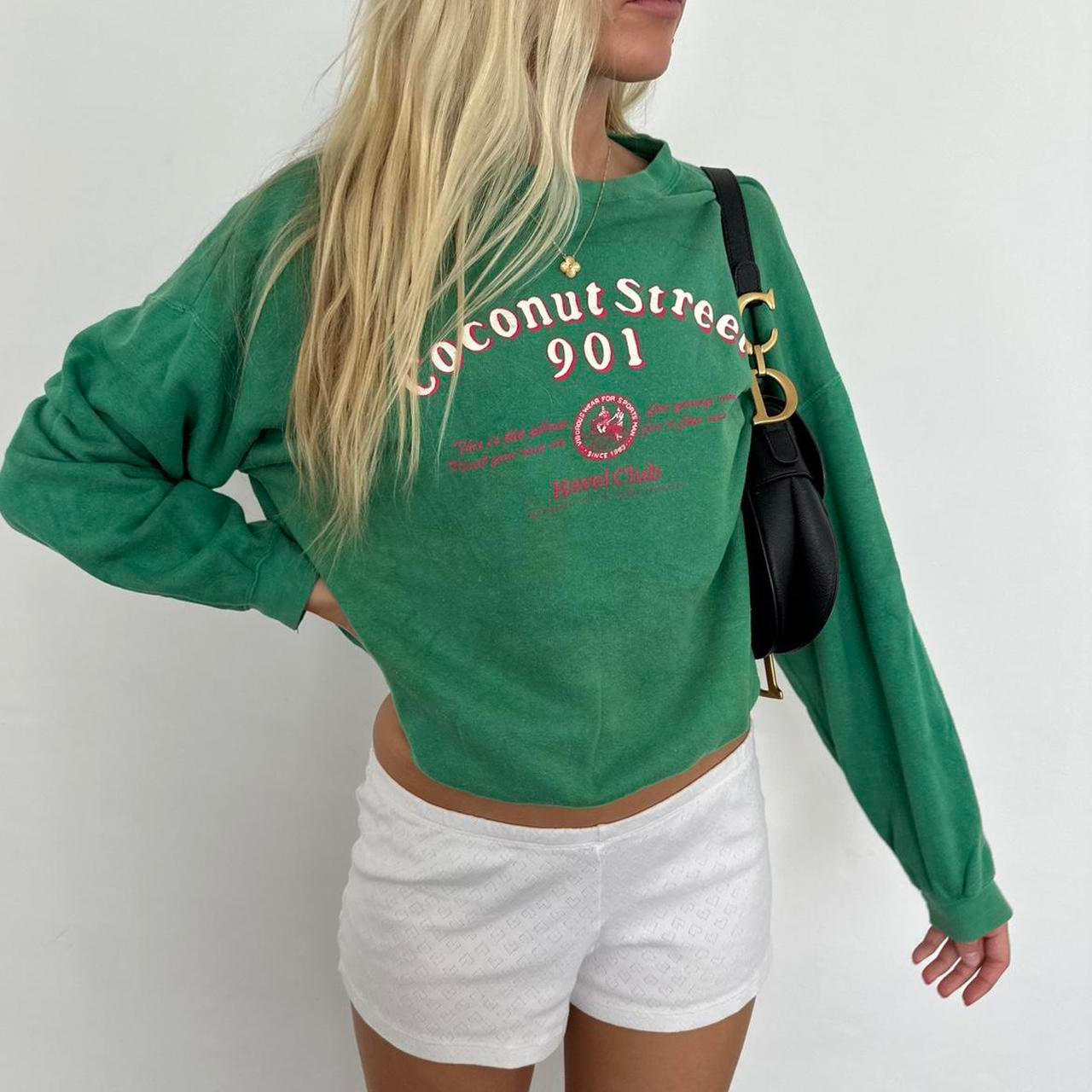 Vintage 2000’s green coconut street sweatshirt