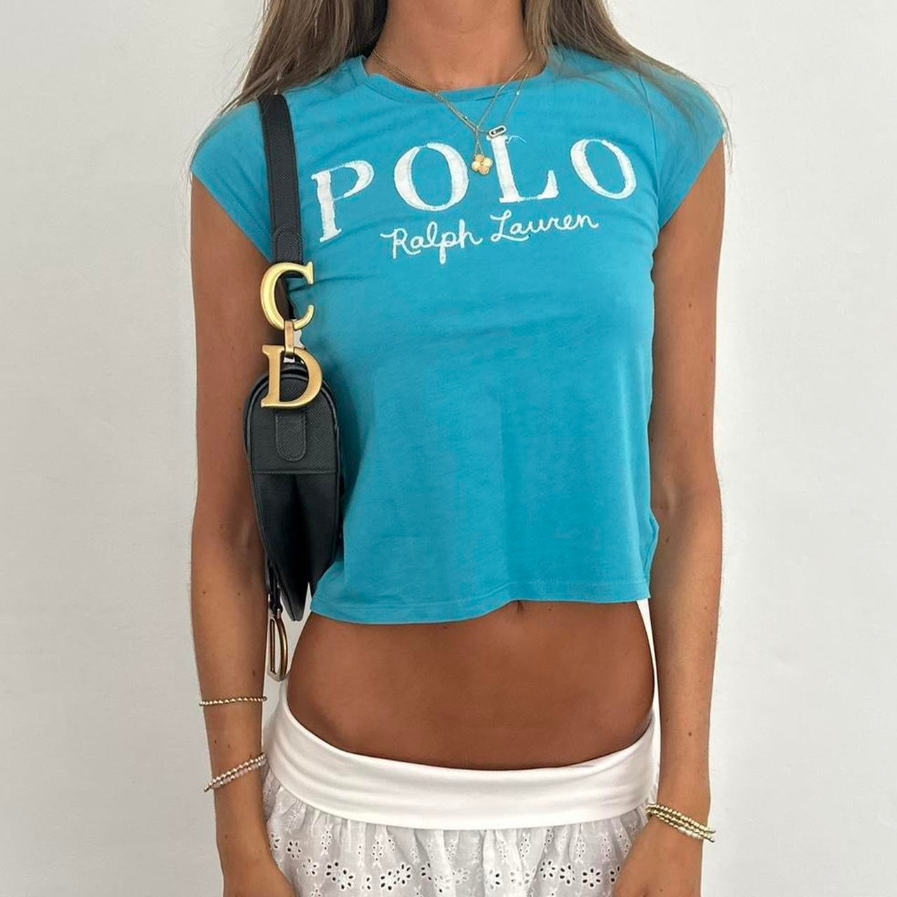 Vintage Ralph Lauren blue baby tee