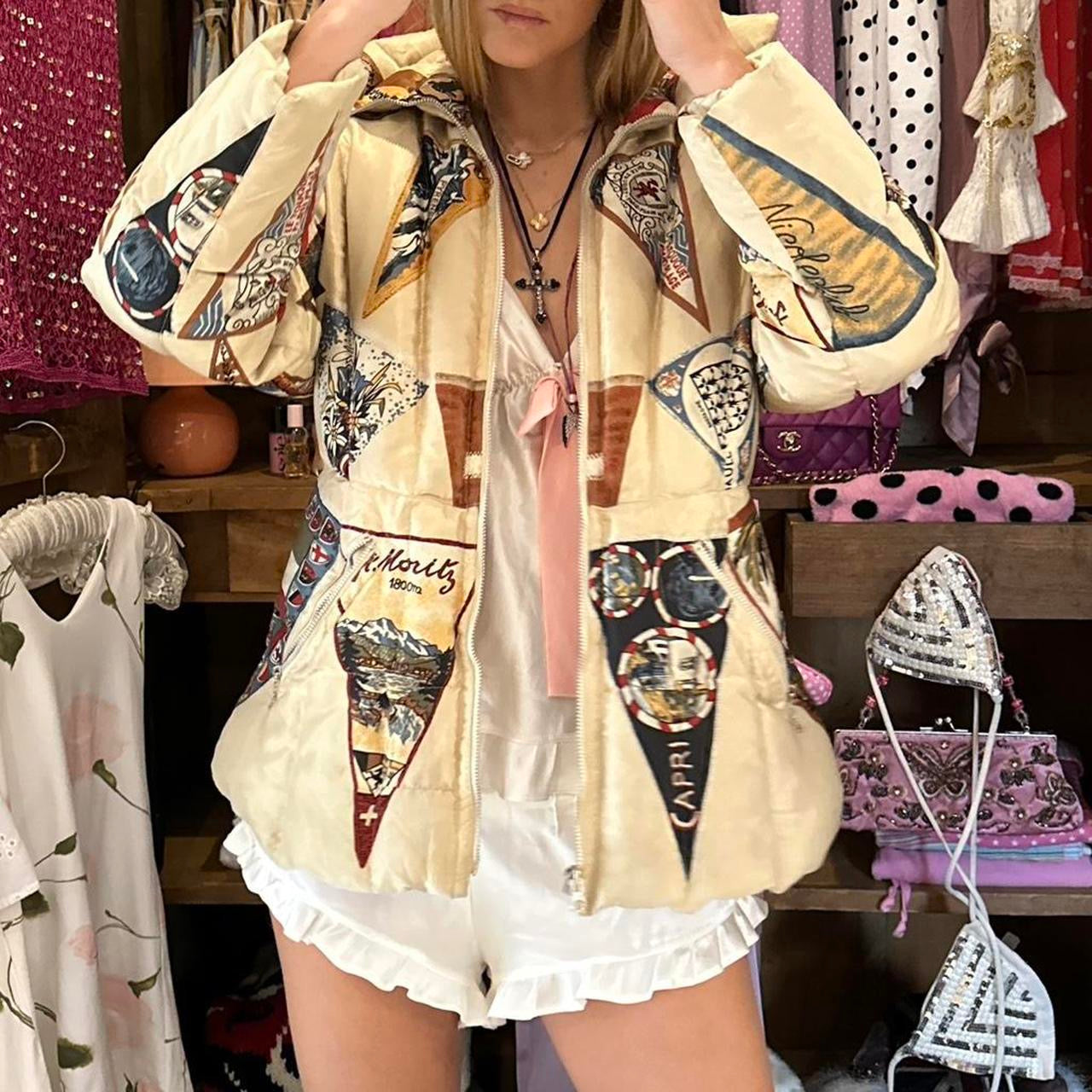 Vintage 90’s dreamy flag ski jacket