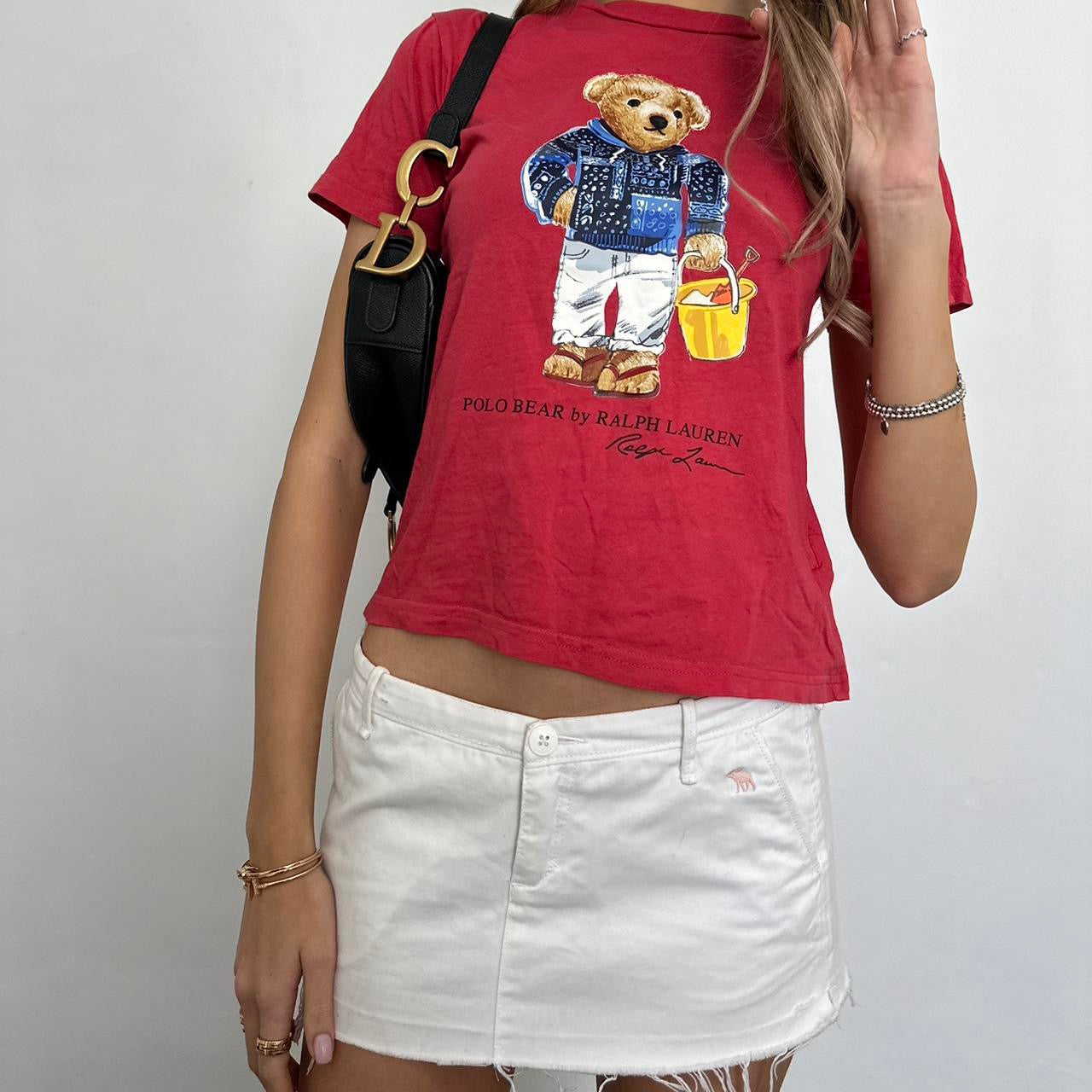 Vintage Polo Ralph Lauren teddy bear red baby tee