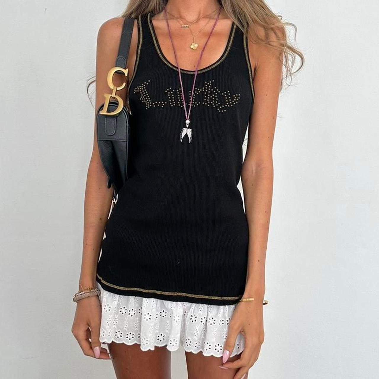 Vintage 2000’s black lucky top