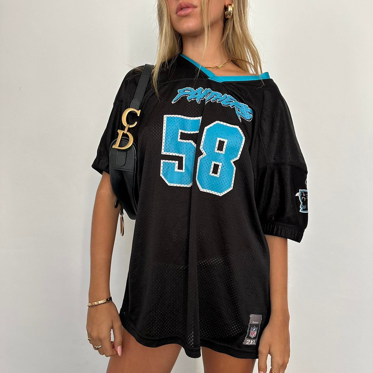 Vintage 90’s blue and black jersey top