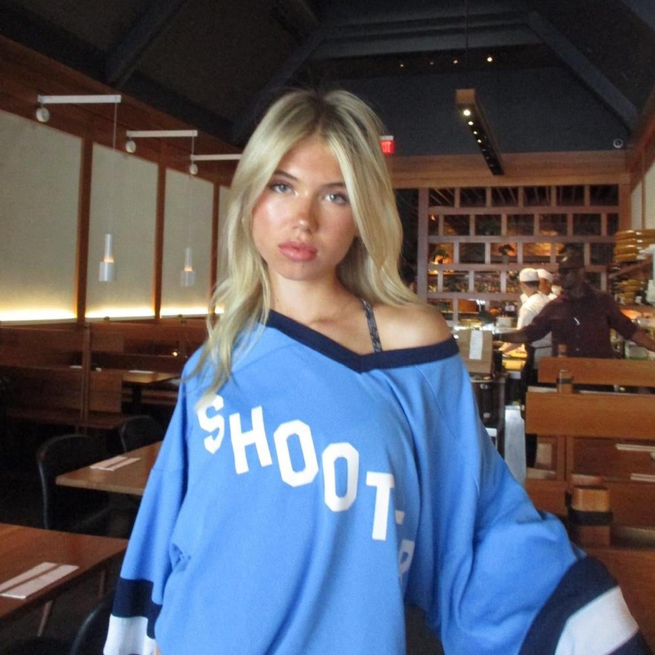 Vintage 90’s blue shooters hockey jersey