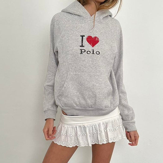 Vintage I love Polo hoodie