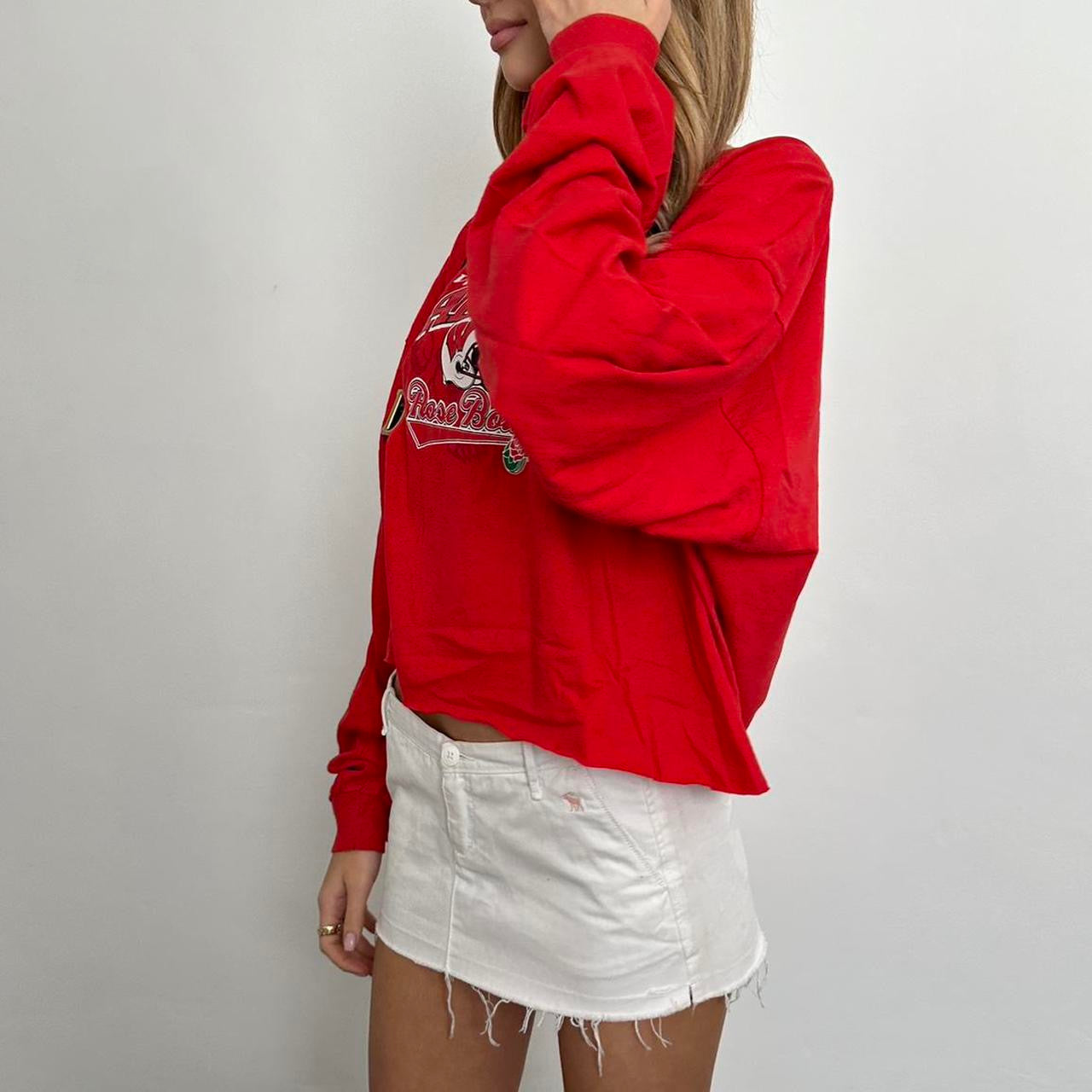 Vintage sporty red long sleeve top