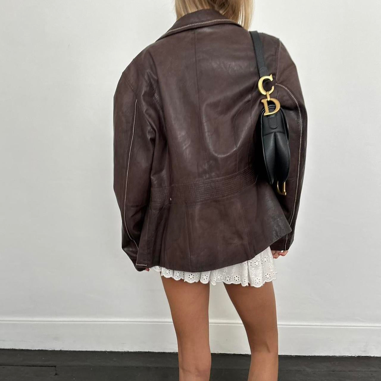 Vintage brown leather jacket