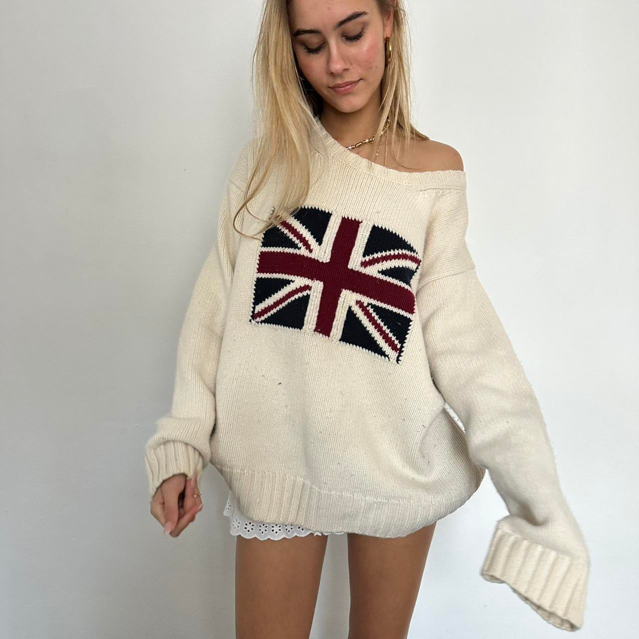 Vintage Union Jack ๐ฌ๐ง knitted sweater ๐๐