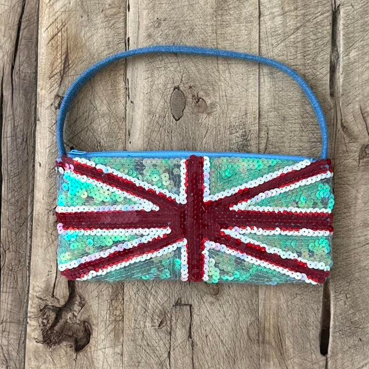 Vintage 00’s Union Jack sequin embellished mini purse