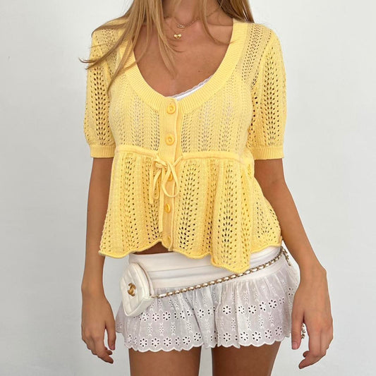 Vintage yellow layering top