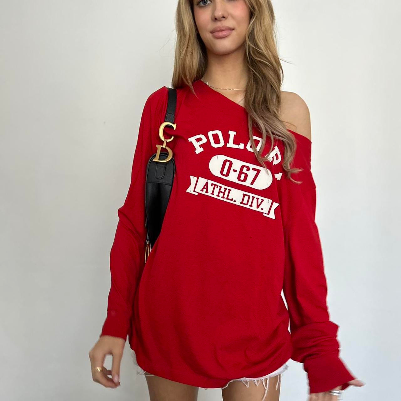 Vintage Ralph Lauren red long sleeve top